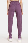 Rosaline Easy Movement Cotton Rich Joggers - Plum Caspia — thumbnail 3